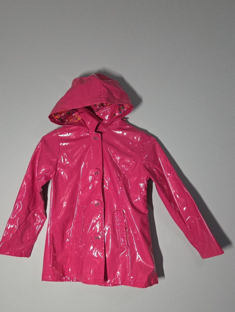 Lily Bright Pink Hooded Girls' Raincoat